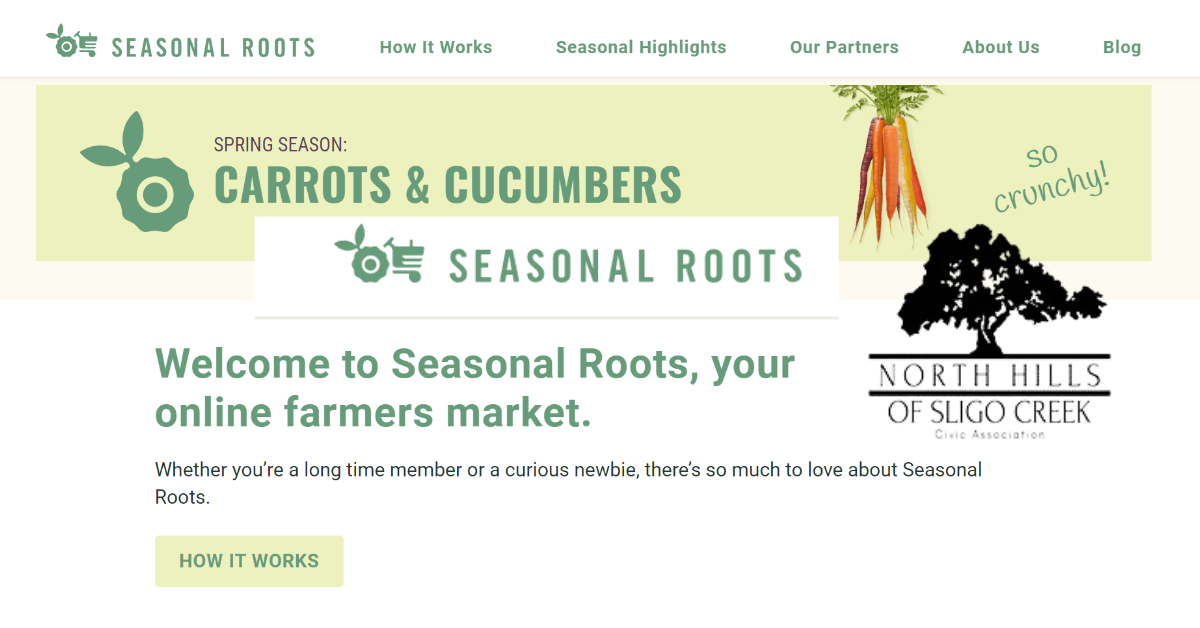 North Hills of Sligo Creek Announces Partnership with Seasonal Roots